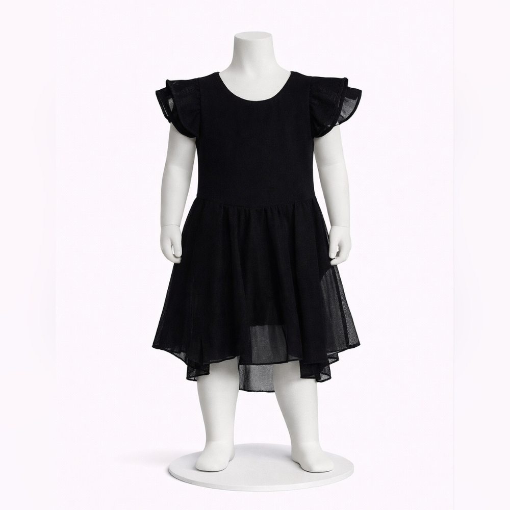 Black Tutu Short Sleeve Dress 3T
